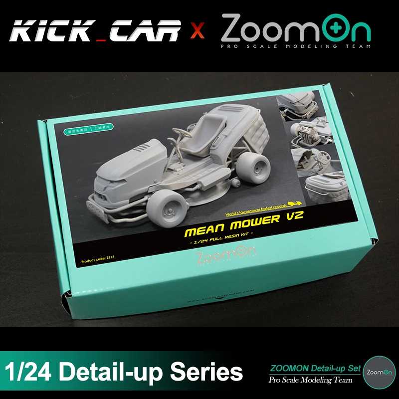 

ZoomOn Z113 Model Vehicle 1/24 Mean Mower V2 Resin Parts Detail-up set Model Car Vehicle Suite Hand Made Arts