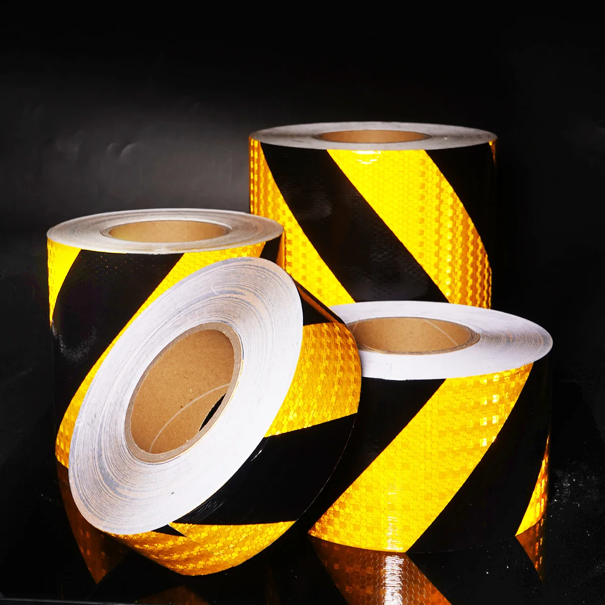 

Yellow Twill Reflective Tapes Waterproof Adhesive Strips Hazard Reflector Warning Conspicuity Stickers