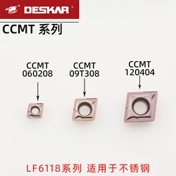 DESKAR CCMT060204 CCMT060208 CCMT09T304 CCMT09T308 CCMT120404 CCMT120408 LF6118 LF6018 Carbide Insert CCMT Inserts