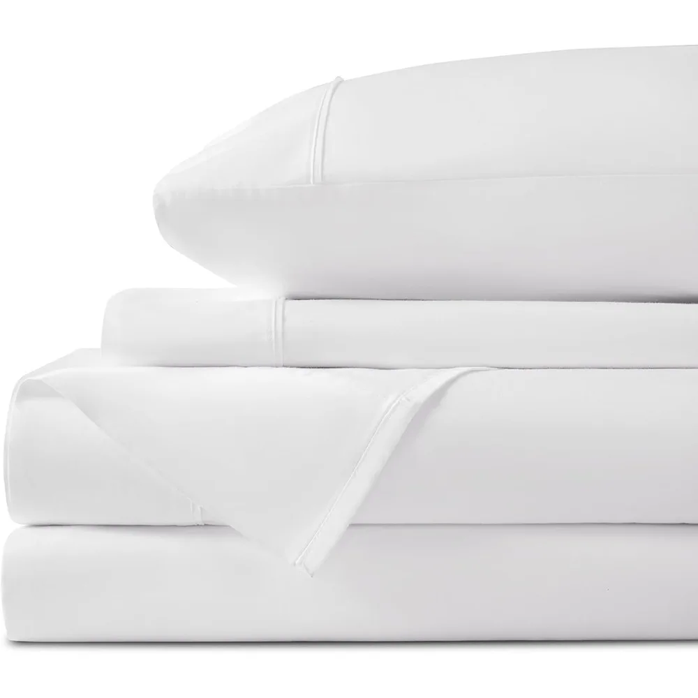 

100% Egyptian Cotton 1200 Thread Count Queen Size Sheets Set,Bed Sheet 4 Piece Sets,16 inches Deep Pocket