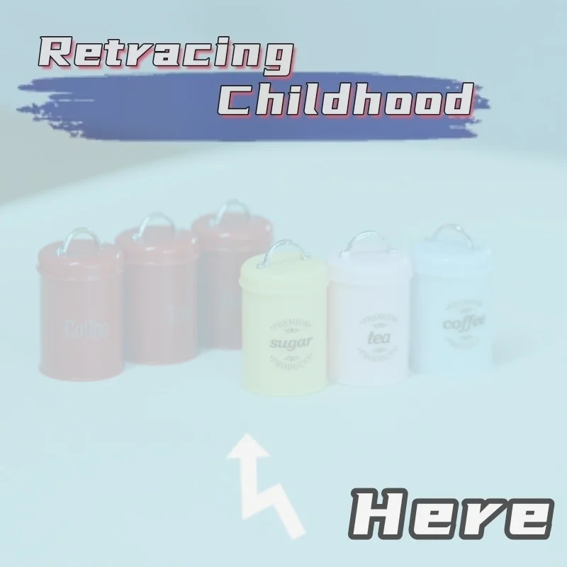 

3Pcs/set Dollhouse Simulation Storage Tanks Miniature Food/Tea/Coffee Cans Storage Bottle Model Ornament Doll Scene Accessories