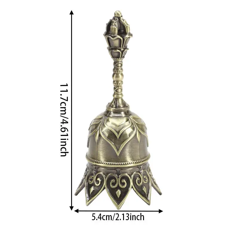 الرجعية اليد جرس الذهبي عشاء جرس بصوت عال واضح الصوت خمر نمط لمطعم الكنيسة المدرسة الفصول الدراسية ديكور الرجعية #6