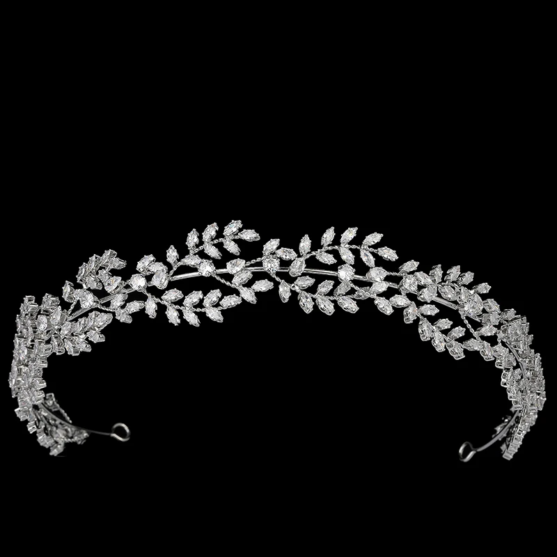 

Crown HADIYANA Women Wedding Hair Accessories Fashion Headband Bridal Cubic Zircon Headdress Hair Band BC6583 Birthday Gift