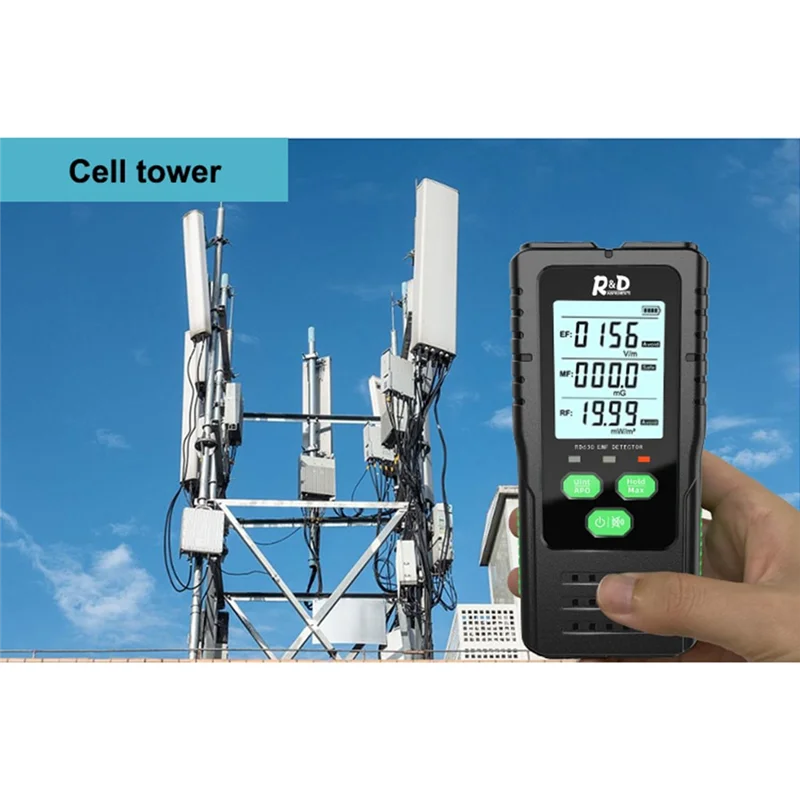 

A22I 3-In-1 Electromagnetic Field Radiation Detector Tester EMF Meter Multifunctional Portable Radio Frequency Warn Meter
