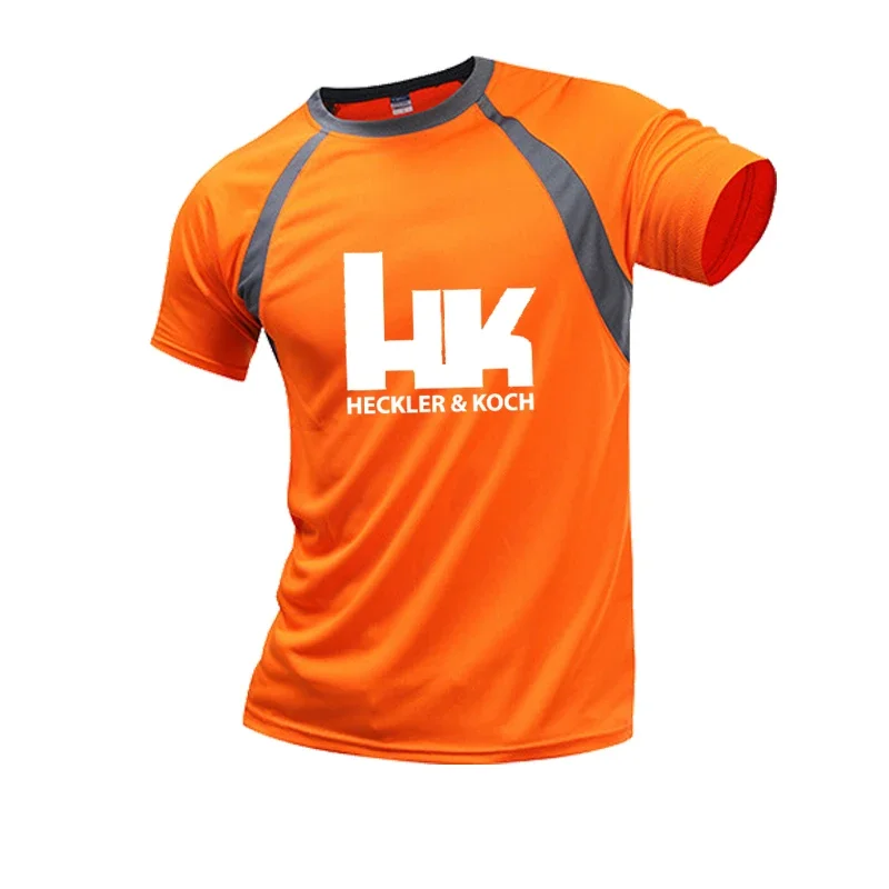 2024 Brand men's T-shirt HK Heckler Koch Firearms No Compromise Logo Print Harajuku Polo T Shirt For Men Summer Tees top