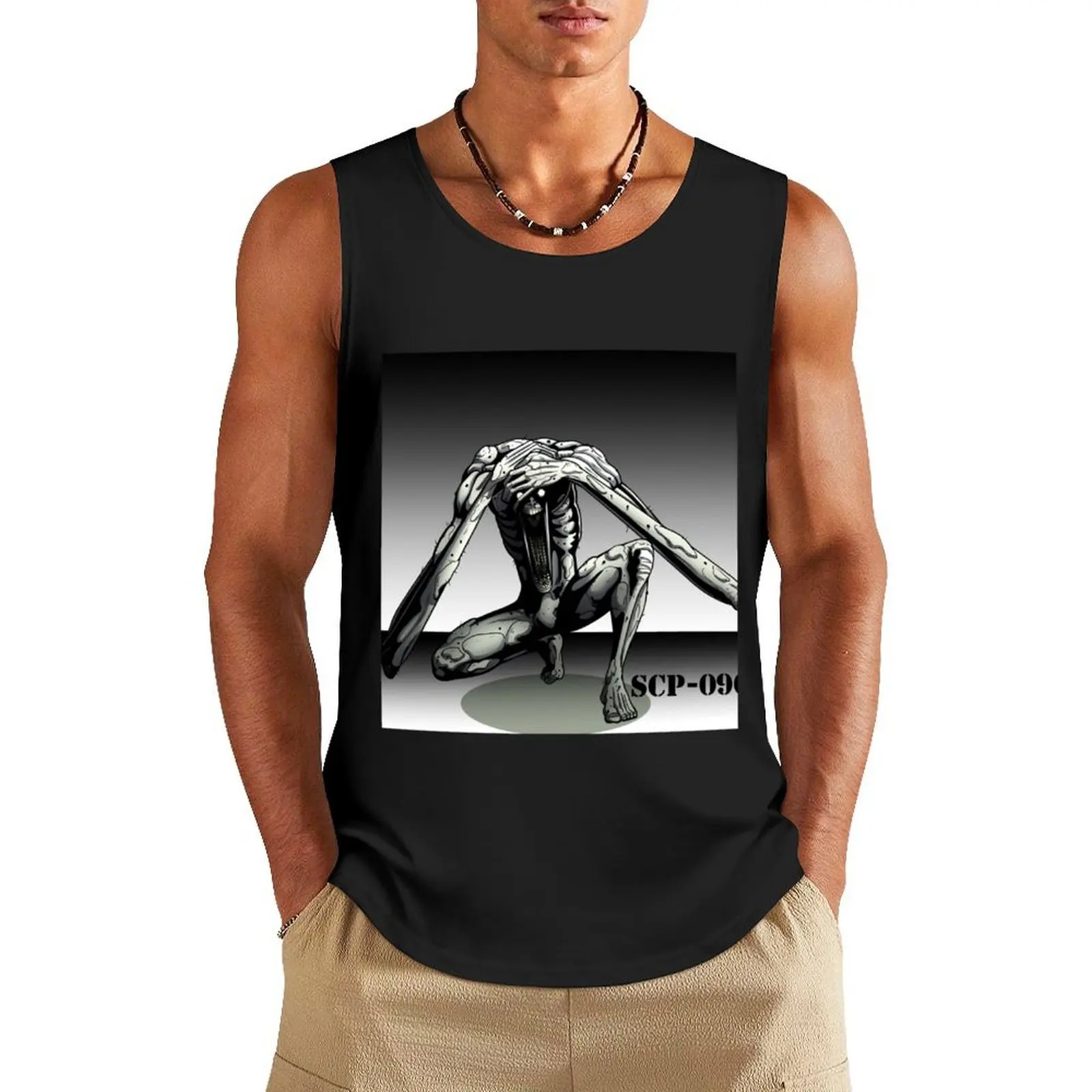 

SCP-096 (The Shy Guy) Tank Top gym gym t-shirts man Working vest sports clothes for men