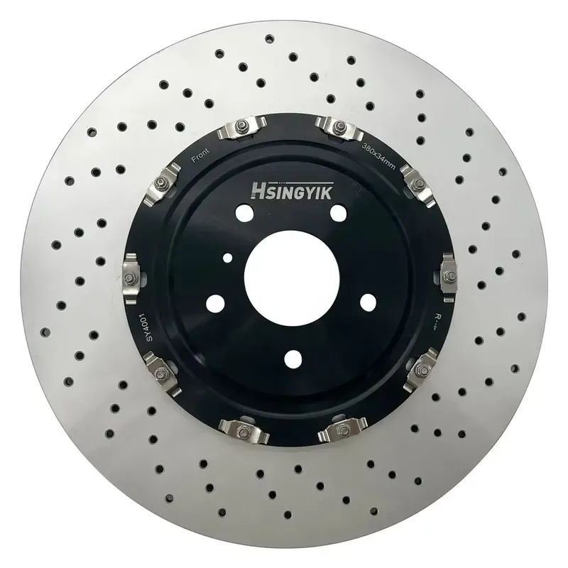 Hot Sale Hsingyik Full Float 2 Pieces Rotor Front Brake Disc for GT-R R35 OE 40206-JF20A 380x34MM Price of a single brake disc