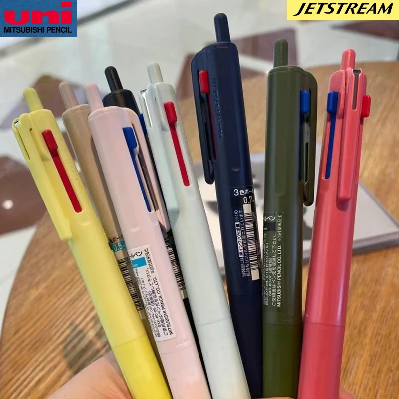 

Uni Jetstream 3in1 Multi-Function Ballpoint Pen,3 Colors Black/Red/Blue Quick-Dry Ink 0.5/0.7mm Smooth Writing for Notes&Planner