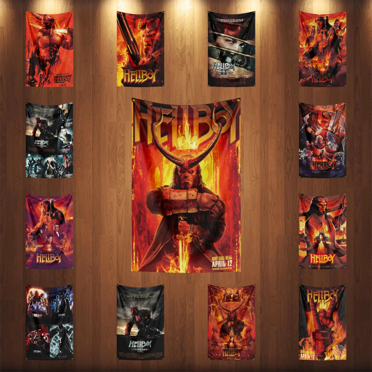 

3x5 Ft Flag Classic Horror-h-Hellboys Movie Flag Halloween Wall Hanging Banner Decor Movie Poster