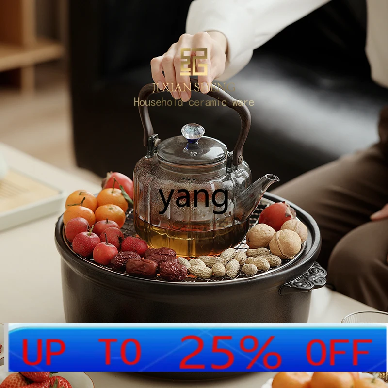 

Lhh heat-resistant glass pot surrounding stove to make tea, electric ceramic stove set for friends