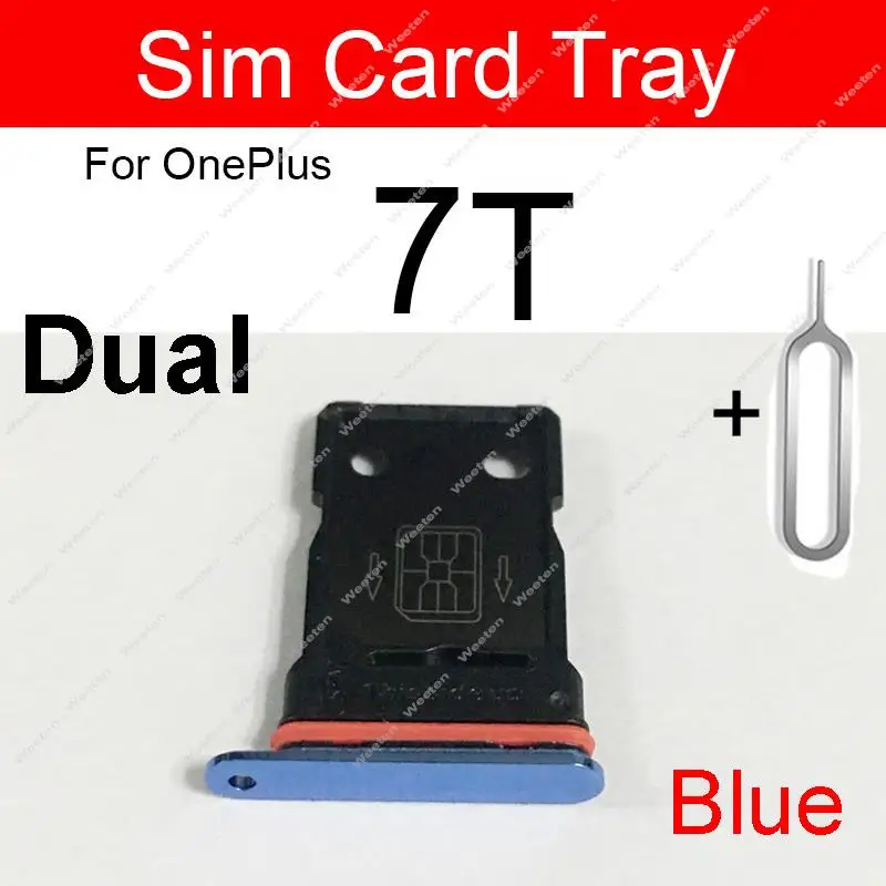 Soporte de la bandeja de la tarjeta Sim para Oneplus 6 6T 7 8 Pro Sim Slot Socket SD Card Memmory lector Flex Cable piezas de repuesto