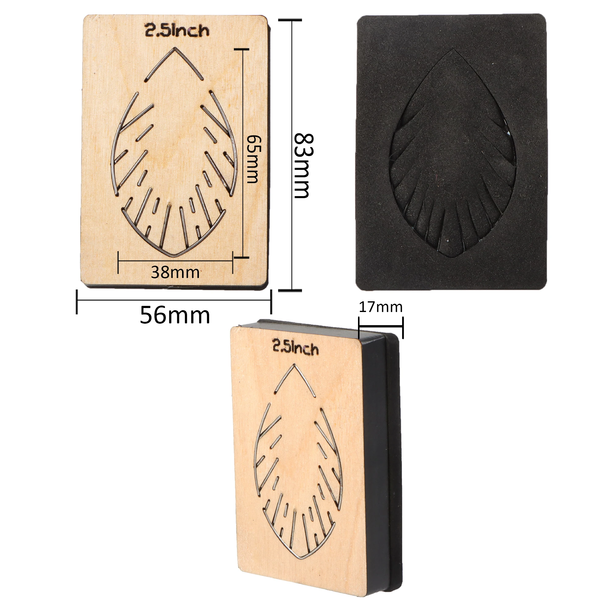 Diy Knife Mold Earring Wooden Cutting Dies Non-woven Leather Cutting Hair Clips Suitable For Common Big Shot And Machines