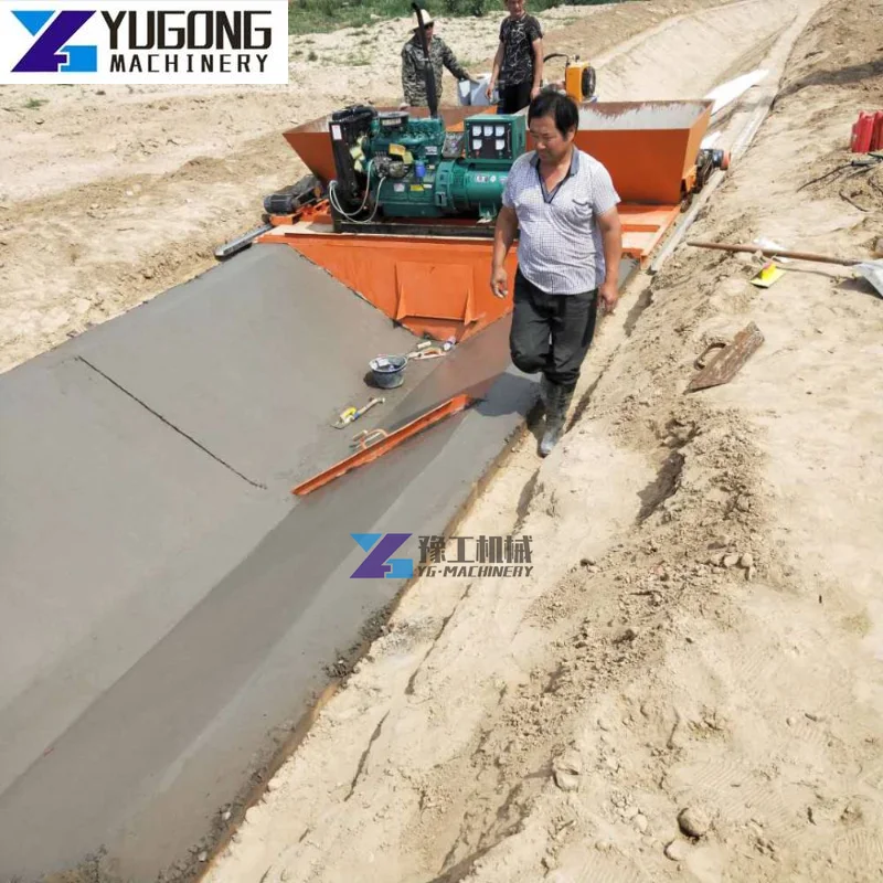 Agricultural Aqueducts Urban Drainage Channels Self Propelled Concrete Channel Lining Machine