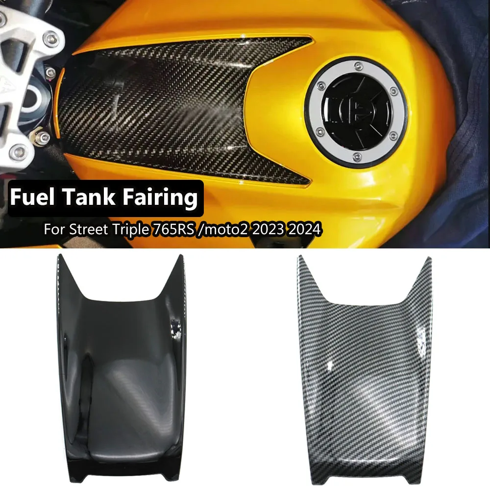 

For Street Triple 765RS /moto2 2023 2024 New Motorcycle Gas Fuel Tank Air Box Front Upper Cover Carbon Fiber Fairing Cowl