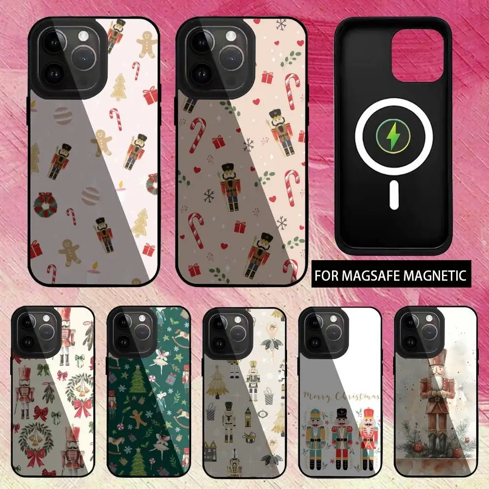 

N-Nutcracker12 Christmas Phone Case For iPhone17,16,15,14,13,12,11 Plus,Pro Max Magnetic For Magsafe Wireless Charging