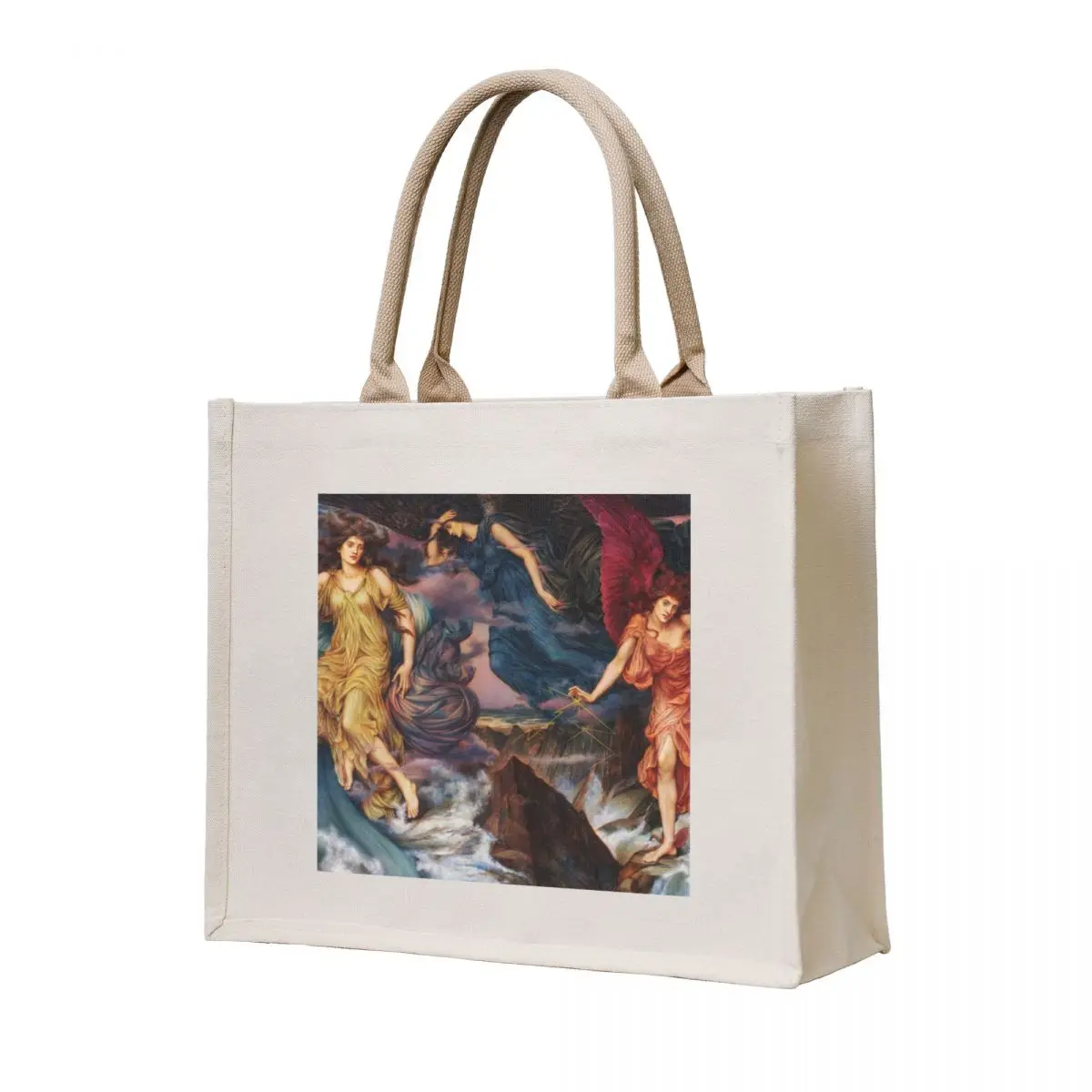 

Evelyn De Morgan - The Storm Spirits Tote Bag Custom bag shopper bag woman large size bags Cloth