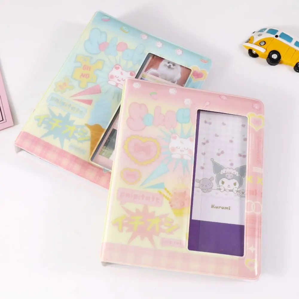 Cute Cartoon 4 Continuous Shooting Albums 64 Pockets with Inner Page Photo Album Holder PVC Clear Pockets