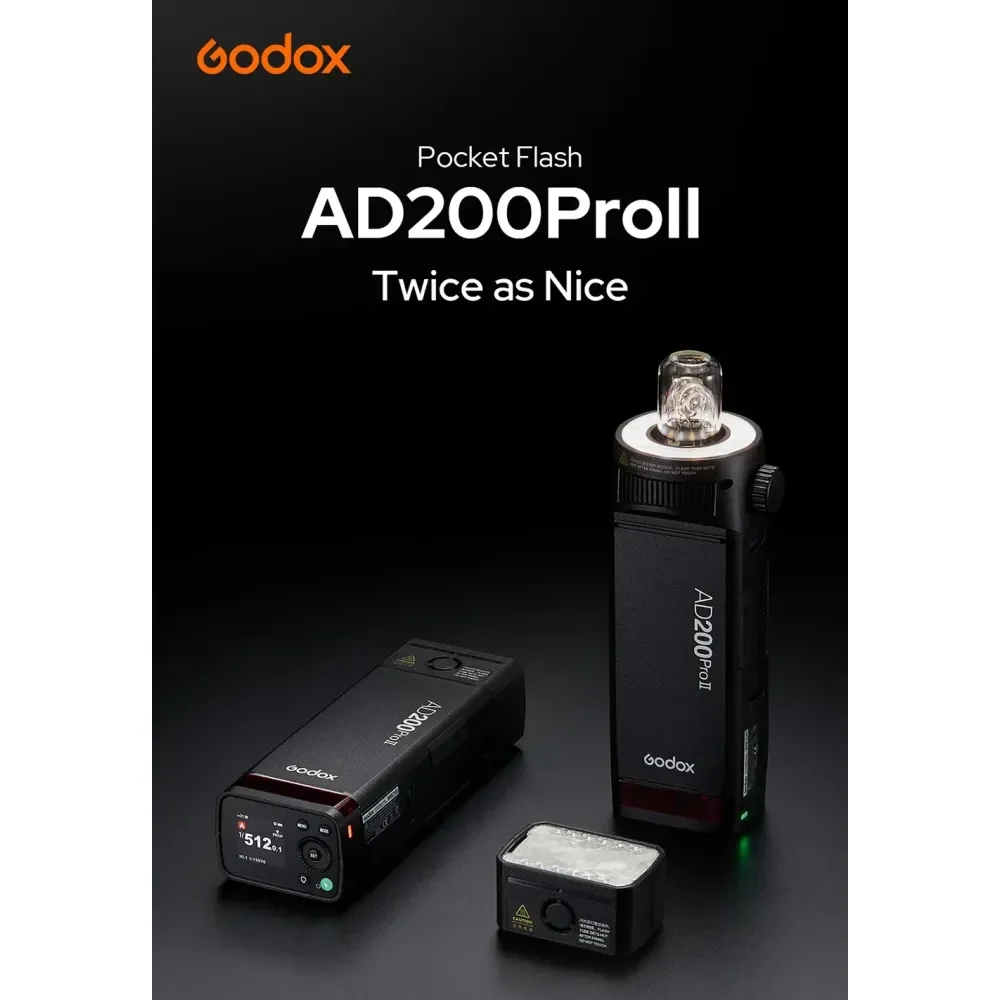 Gx AD200Pro II AD200Pro AD200 Flash 0.01-2.1s Recycle Time 5600±200K Multiple Power Levels for Studio Location Photography