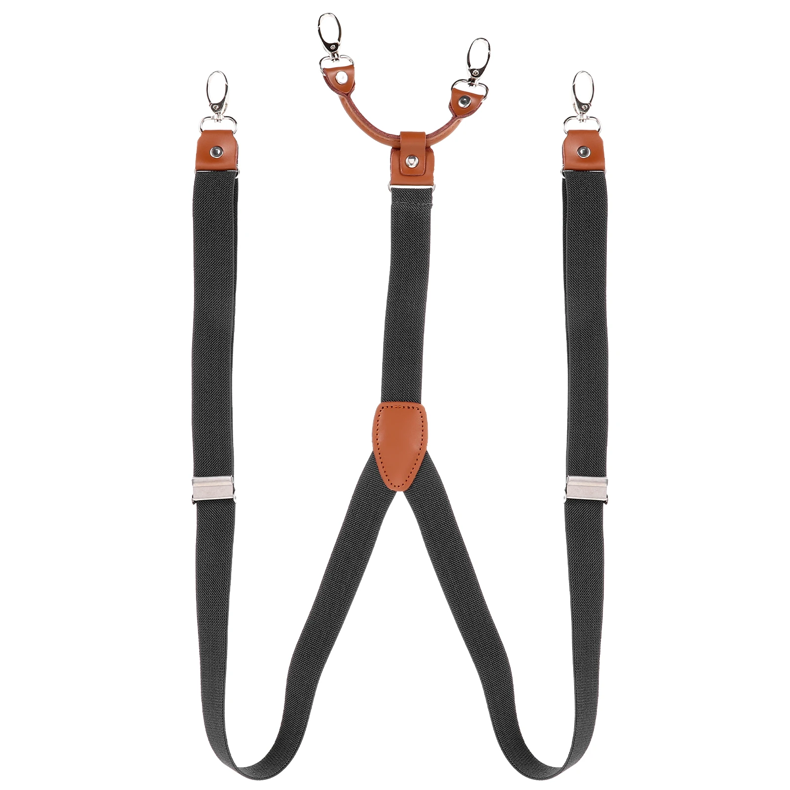 Mens Suspenders with Clips Adjustable Elastic Strap for Suits Jeans Comfortable Durable Rust Resistant Versatile Wardrobe