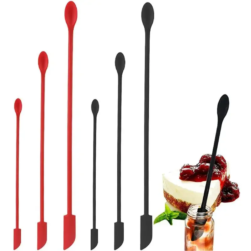 

3pcs Silicone Cream Spatula Small Makeup Spatulas Mini Spatula Tiny Spoon Spatula for Kitchen Glass Jar Bottle Beauty Cosmetic