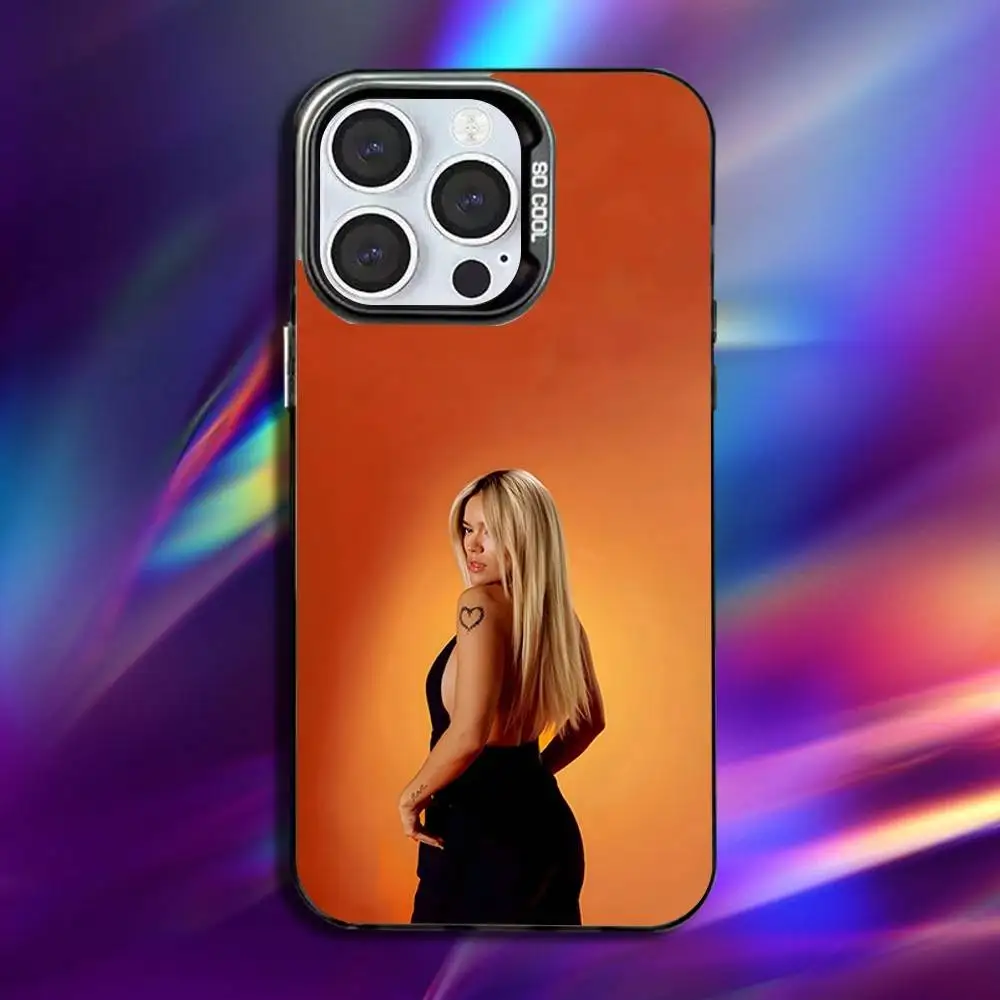 حافظة هاتف K-Karol G Tropicoqueta لهاتف iPhone 16,15,14,13,12,11,Pro,Max,Plus, Mini,XS,SE مضادة للسقوط باللون الأسود غير اللامع #6