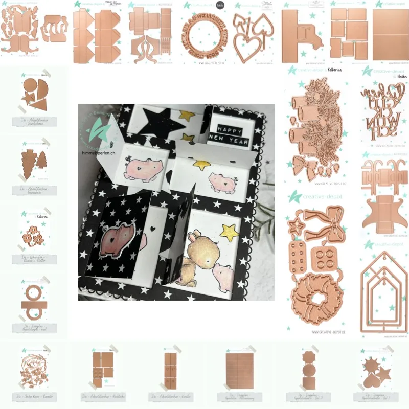 Pochoir de découpe vierge motif Traîneau d'Ambassadeur de Noël pour scrapbooking, journal intime, décoration, et pochoir de gaufrage pour carte de vœux DIY