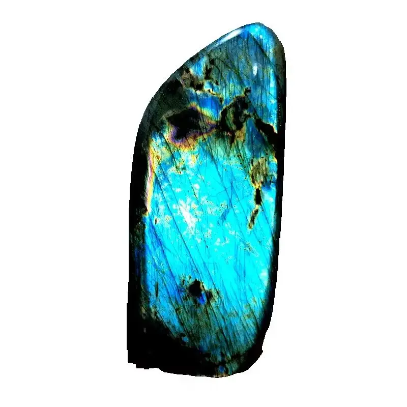 Natural Stones Colour Labradorite Light Palm Feng Shui Crystal Room Decor Meditation Healing Spiritual Reiki Energy Healing view 5