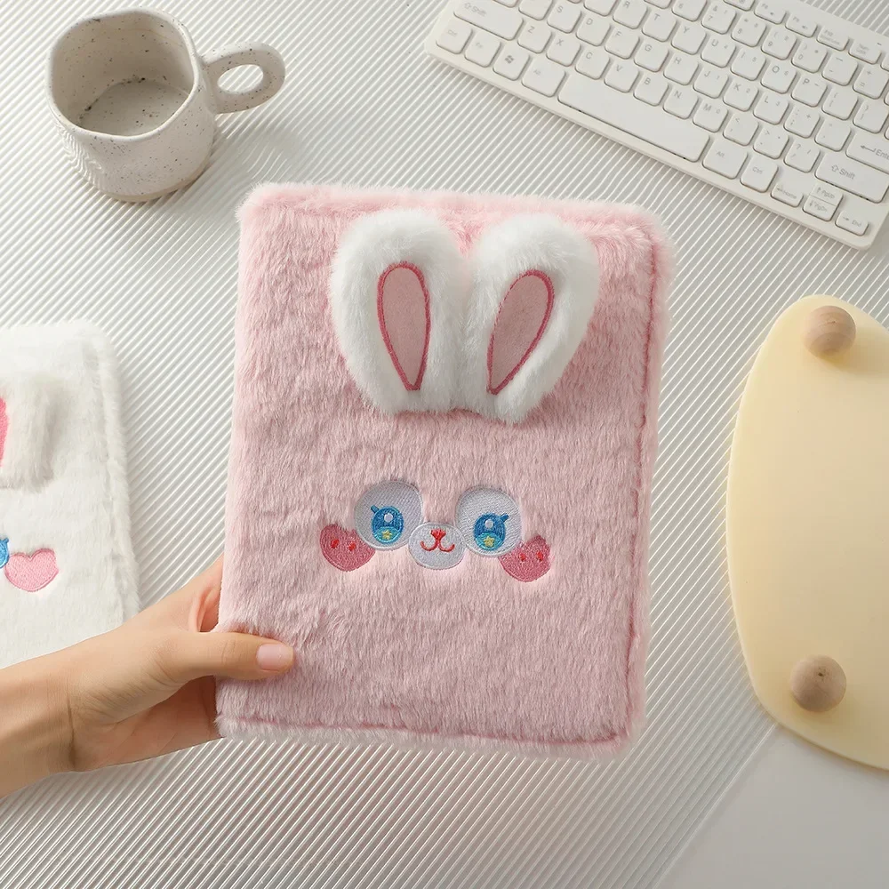 Kawaii Plush A5 Binder Photocard Holder Kpop Idol Photo Album Photocards Collect Book Cute Rabbit Stationery Picture Albums