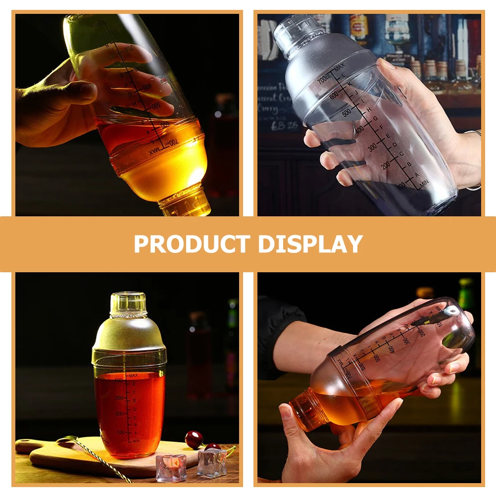 

Cocktail Bartender Set 700CC Black Bottle Strainer Multi-function Drink Mixer Home Bar Milk Tea Shop Portable Stirring Tool