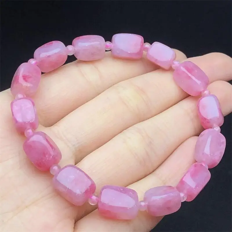

Natural Freeform Rhodonite Bead Bracelet Fashion Women Healing Jewelry Gemstone Reiki Energy Stone Gift 1pcs
