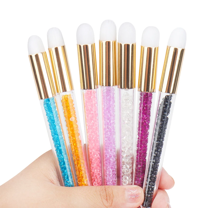 5 stücke Kristall Wimpern Reinigung Pinsel Lash Shampoo Pinsel Für Wimpern Verlängerung Peel Off Mitesser Entferner Make-Up-Tools