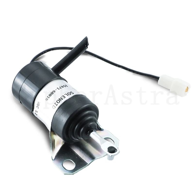 Detalle 4 de Electroválvula 15471-60010 Fuel Shut Off Solenoid 052600-1000 15471-60013 Replacement for Kubota R400B R410 R410B R420 R510 R510B R520 12V Gas y combustible