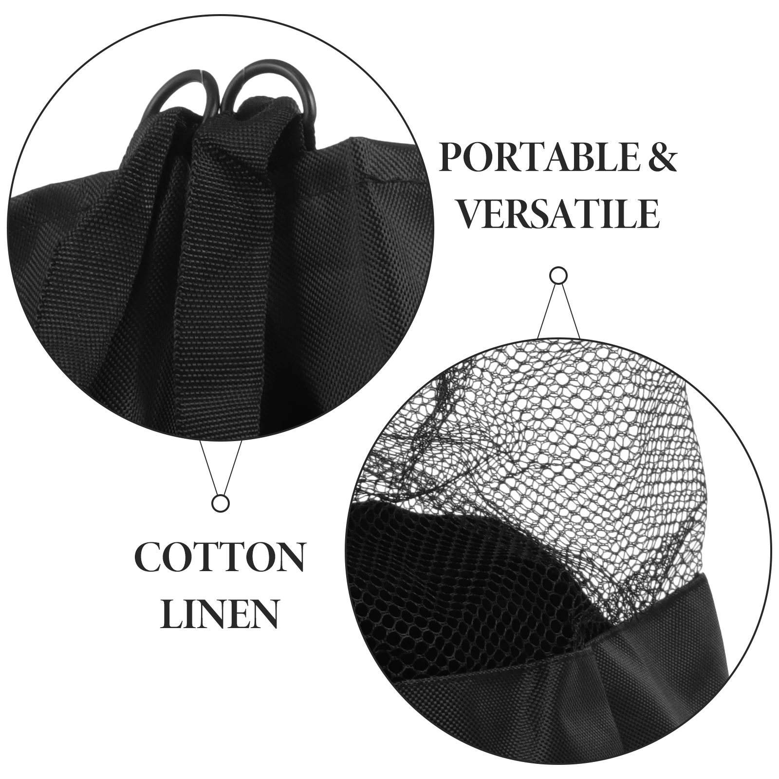 Tas Bola Jaring Olahraga Sepak Bola Jaring Tas Pembawa Basket untuk Wadah Bola Ransel Portabel Multifungsi Katun Tahan Lama