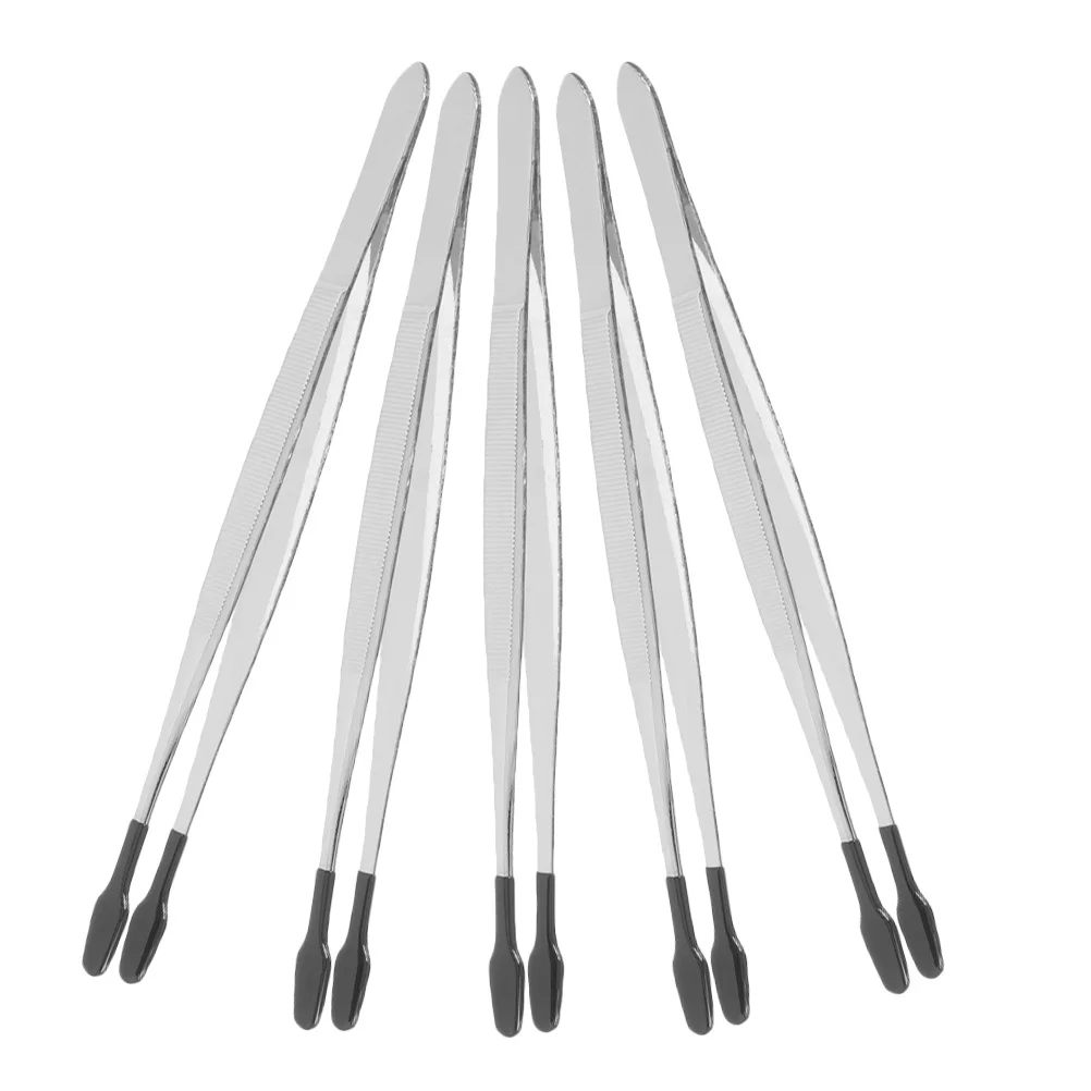 5 قطعة ملاقط ختم الفولاذ المقاوم للصدأ المعادن الحرفية أدوات المجوهرات لختم جمع كاذبة رمش قضيب شقة رئيس دائم