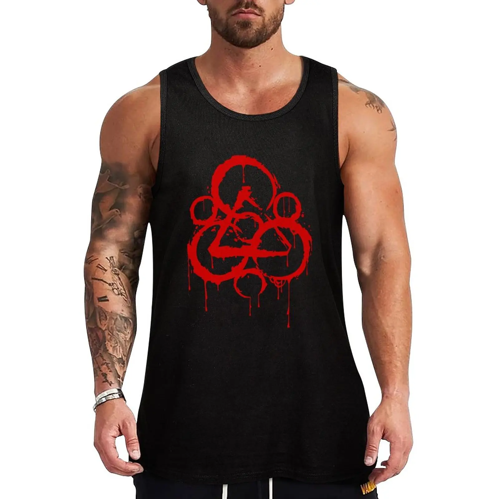 

New Bloody keywork Tank Top gym clothes for man bodybuilding T-shirt sports