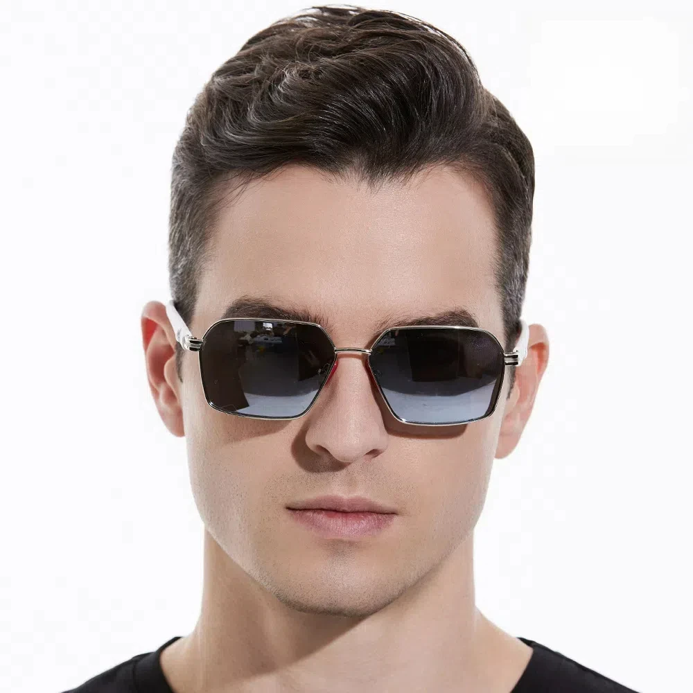 

2024 Man Polarized Mirror Sunglasses Retro Style TR90 Nisex Square Sun Glasses For Men Half Metal Tac Summer Accessories