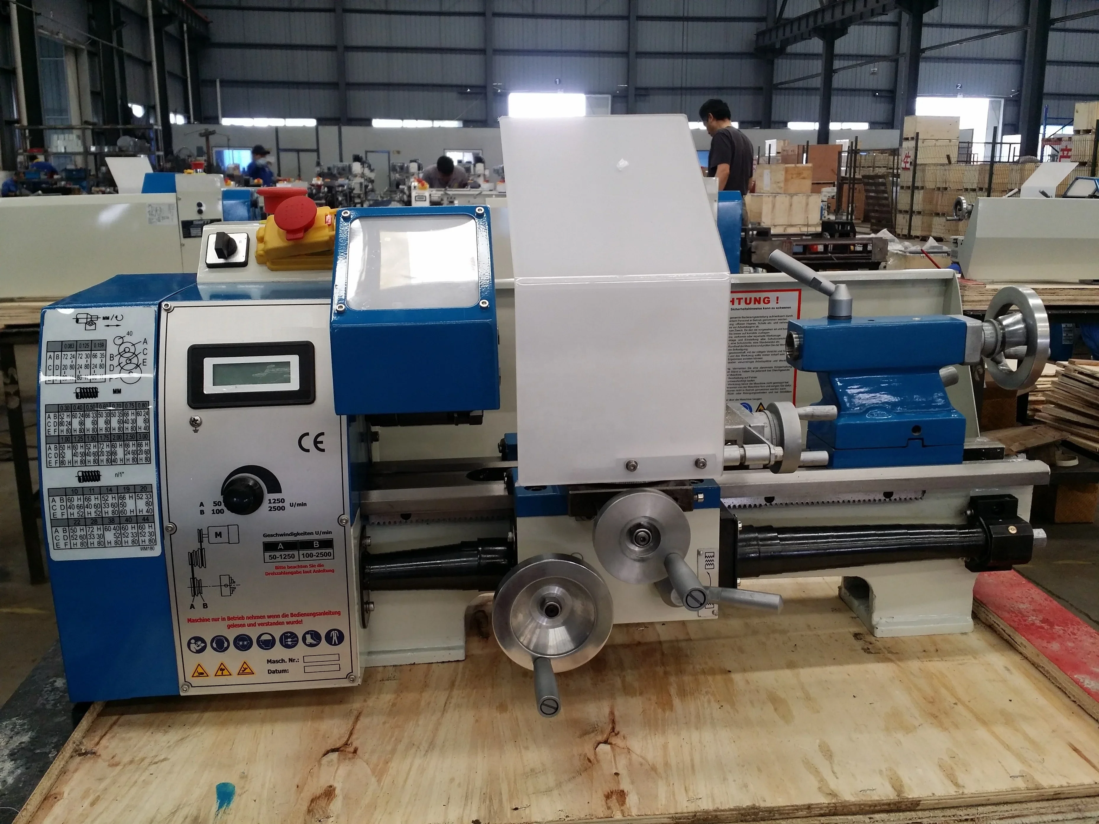 Semi-Automatic WM210v 38mm 220V/50Hz/1PH Small Spindle Variable Speed Metal Lathe with Milling Digital Display Bench Top