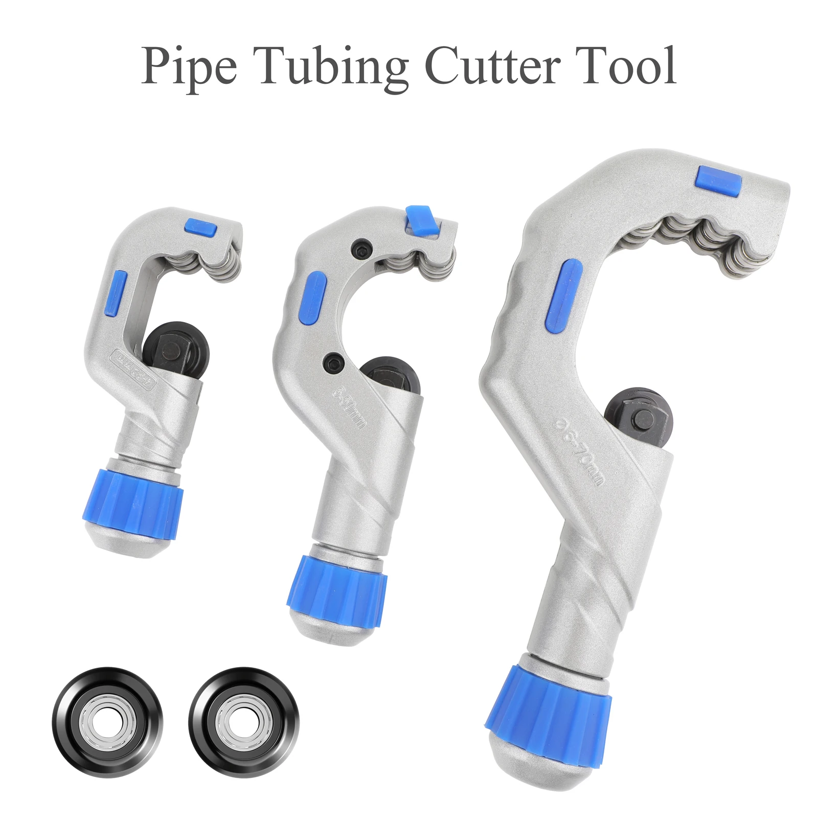 

Roller Type Tube Cutter Cutting Knife Copper/Stainless Steel Cutting Tool with Replacement Blade for 4-32/5-50/6-70mm Diameter
