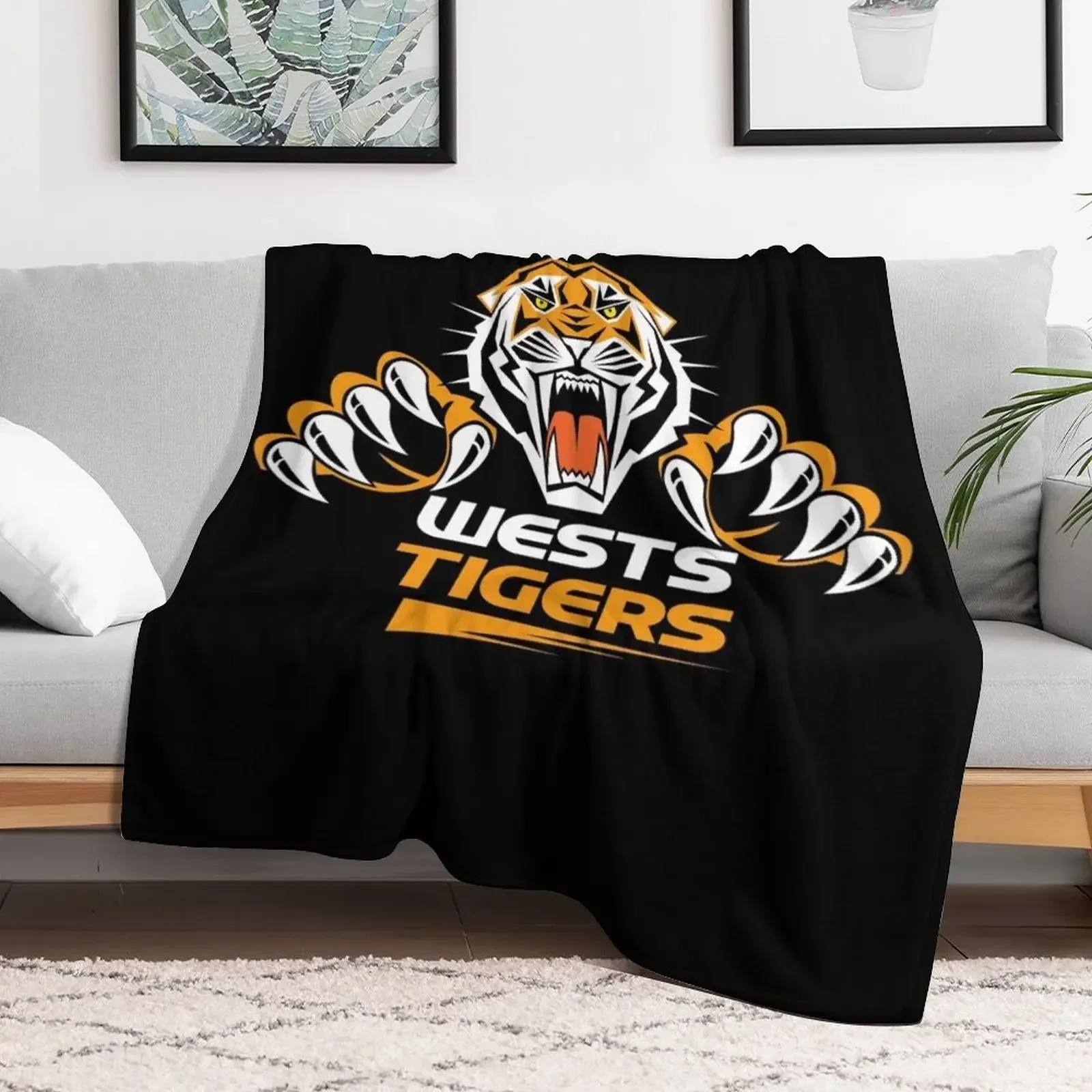 New-Wests-Tigers-01-Icon Throw Blanket Thermal Sleeping Bag Custom Warm Blankets