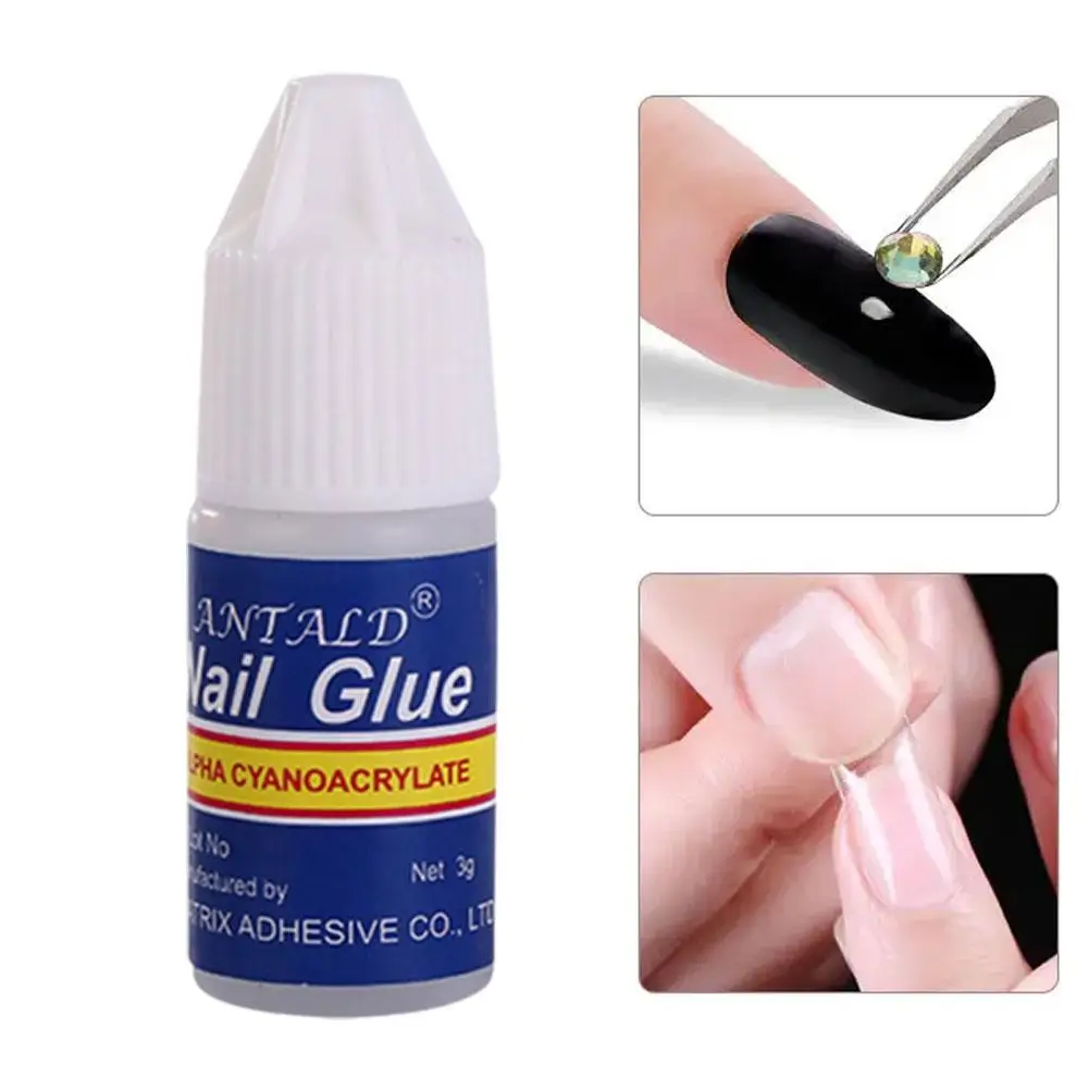 3g Fast Drying Bond Nail Glue For False Nail Tips Strong Adhesive Glue Professional Acrylic Art Nail Rhinestone Glue Gel A5L6