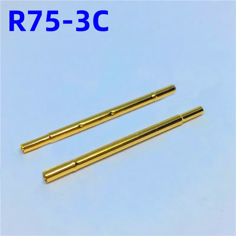 

20/100PCS R75-3C Test Pin P75-B1 Receptacle Brass Tube Needle Sleeve Seat Crimp Connect Probe Sleeve Length 17.5mm Dia 1.32mm