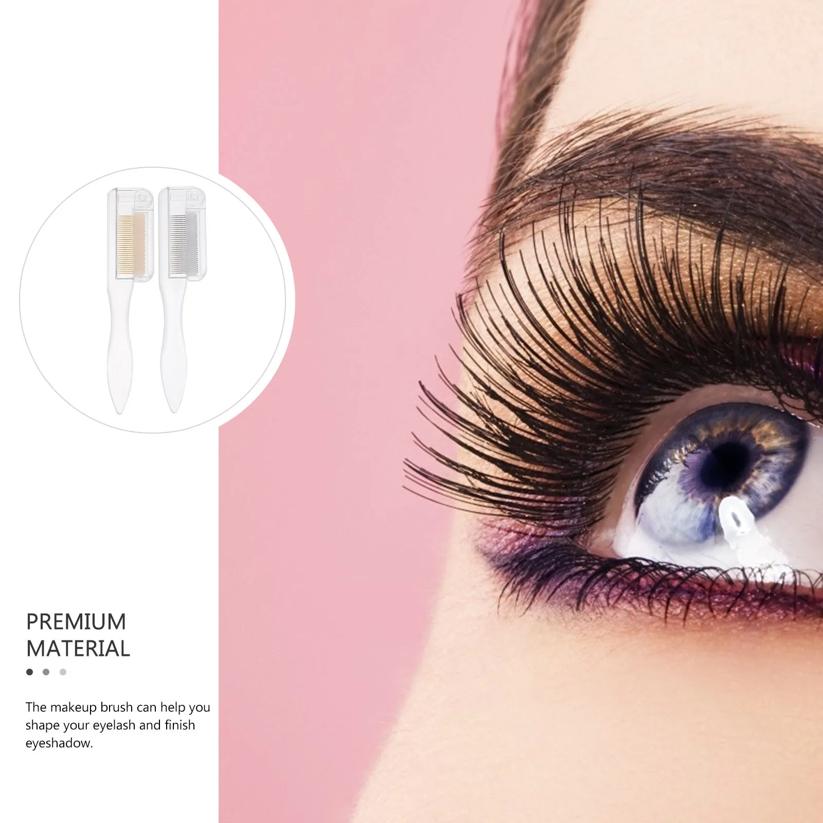 

2Pcs Eyebrow Shaping Comb Eyelash Grooming Tool High-Quality Workmanship Smooth Edges Comfortable Elastic Bristles Long-Lasting