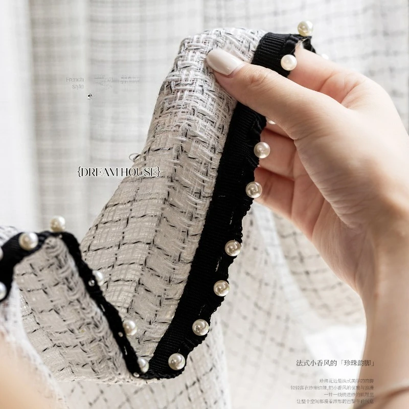 Niche High-end Black and White with Lace Tulle Curtains for Living Dining Room Bedroom Custom Size Luxury Decoration Elegant