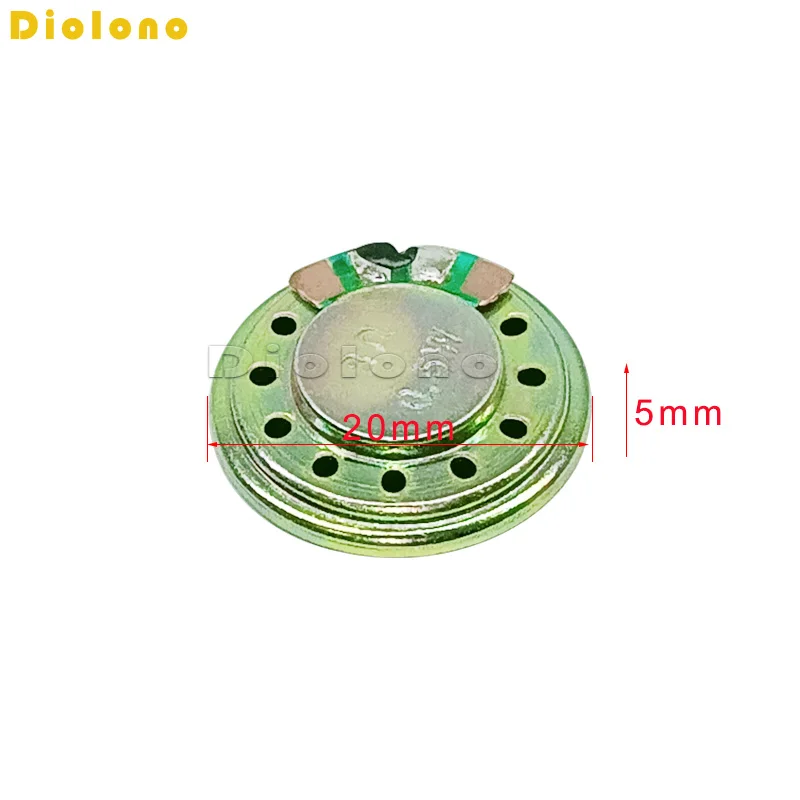 0.5w 8ohm alto-falante 8r 20mm mini orador redondo diâmetro espessura 5mm pequeno chifre campainha alto-falante