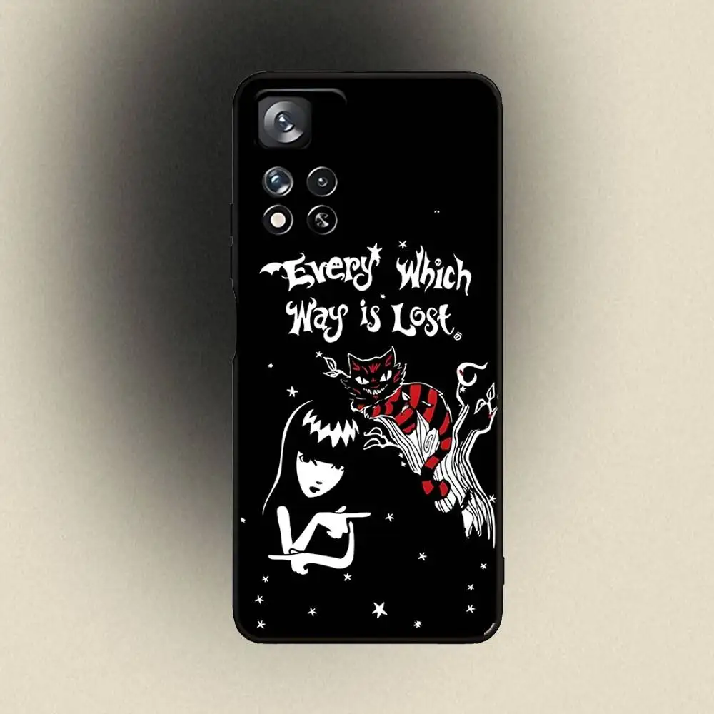 E-Emily 삼성 갤럭시 A 91,80,73,72,53,52,51,22,5G,Plus,J,Note 소프트 블랙 커버용 이상한 전화 케이스