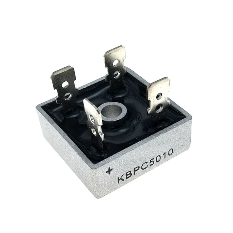 5PCS/lot KBPC5010 Unidirectional Rectifier Bridge 50A 1000V Bridge Rectifier Square