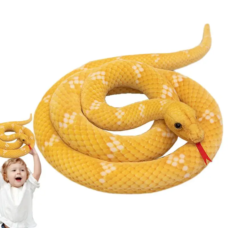 Stuffed Snake Realistic Snake Stuffed Animals Toys 190cm Long Stuffed Animals Large Realistic Anaconda Stuff Snake Dolls Prank