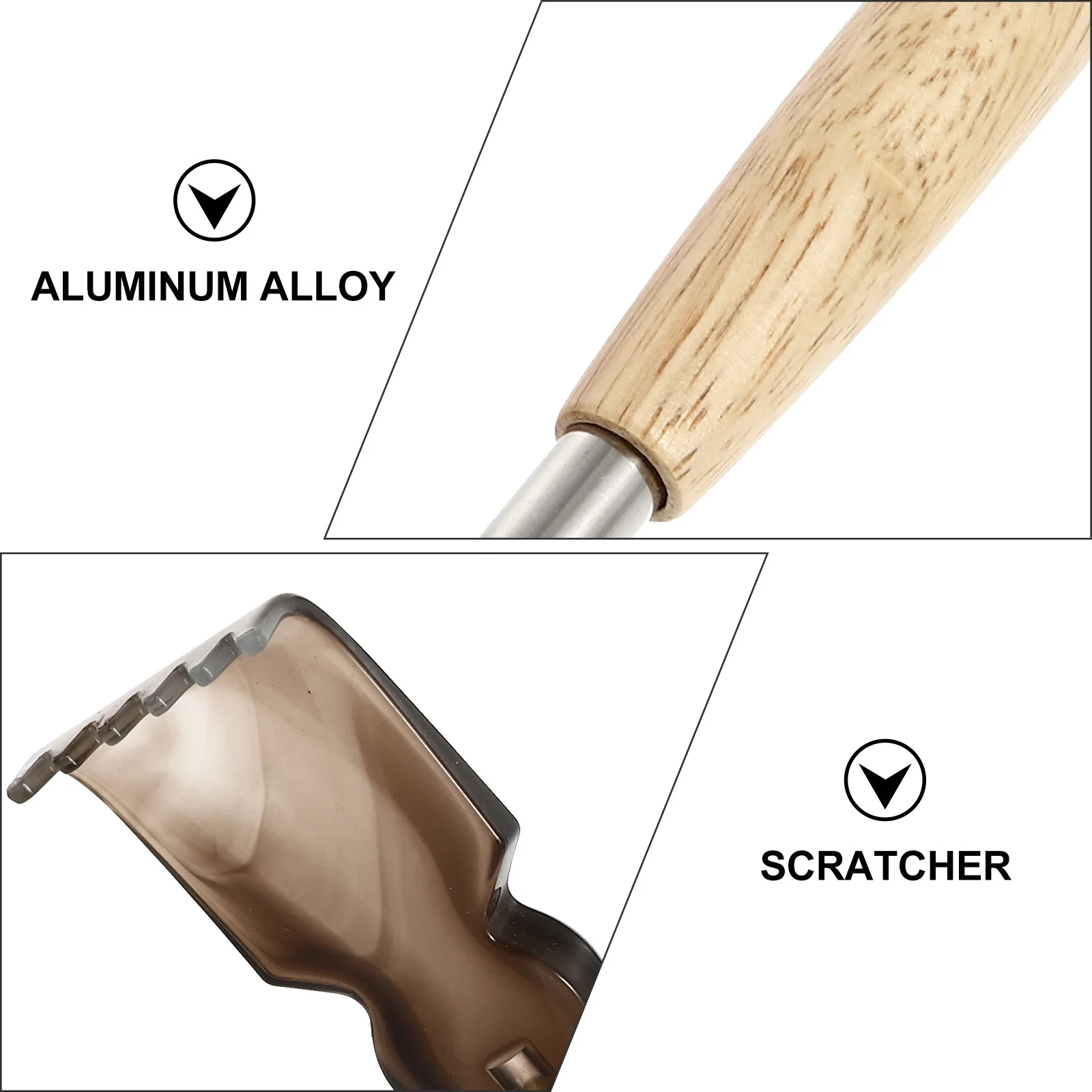 

1 шт., домашний скребок для спины, простое устройство для релаксации тела, нежный щепчик, снятие стресса (коричневый), скребок для спины, скребок для спины