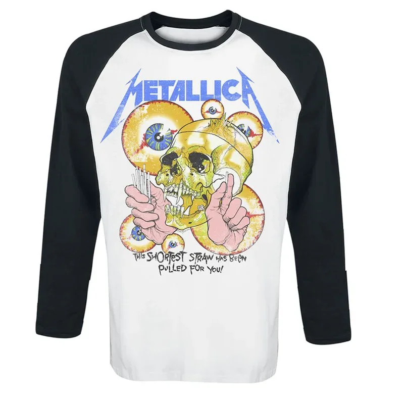 Metallica Men's Punk Rock Long Sleeve Sweatshirt Thin Style Casual Scene Fashionable T-Shirt Long Sleeve For Summer