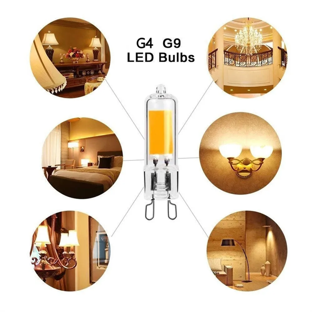 10 stücke LED G9 Birne 110V 220V Cob LED Glühbirne ersetzen traditionelle Halogen Glühbirne Glas lampe für Pendel leuchte nach Hause